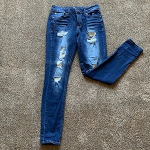 High-wasted Dark Wash Jeans